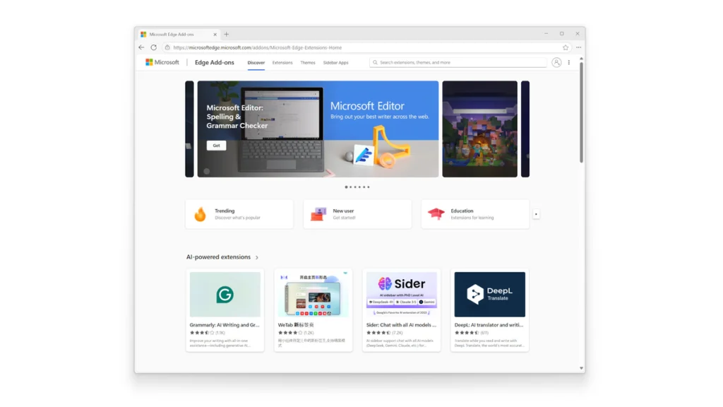 Ein Rivale für Web Store Chrome? Microsoft Edge Muscle Sein Spiel