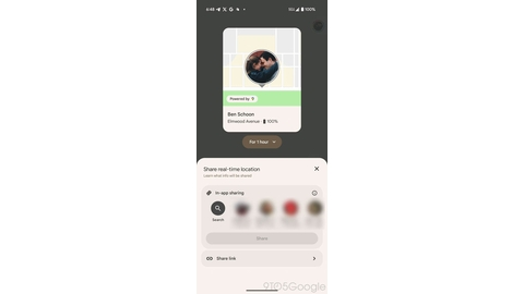 Google Sharing -Standort