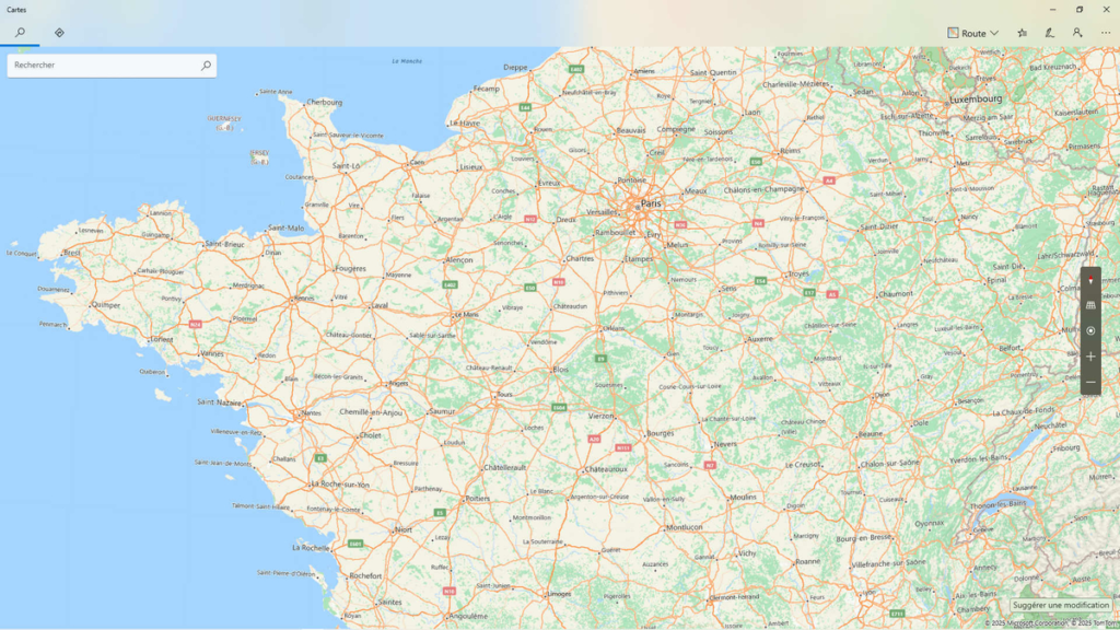 Das Ende liegt in der Nähe von Windows Maps