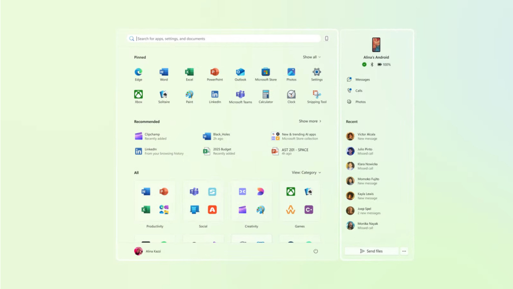 Windows 11: Ein neues Startmenü und mehr