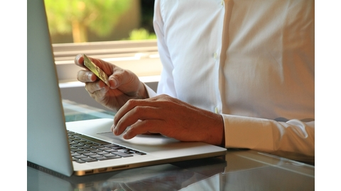 Online-Zahlung Computer Carte Bleue