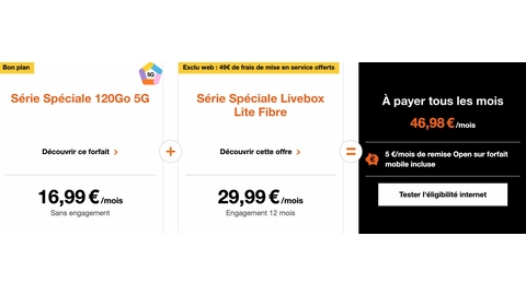 Livebox Lite Fiber Special Series + 120 GB 5G-Plan
