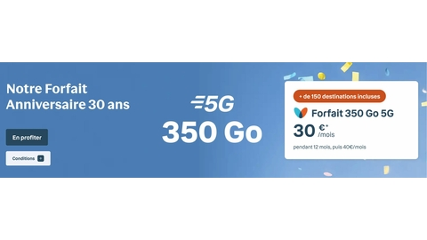 Bouygues Telecom 350 GB 5G-Jubiläumspaket