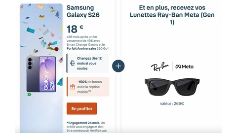 Bouygues bietet Samsung Galaxy S26 + Ray Ban Meta an
