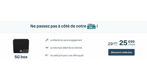 Bouygues Telecom 5G Box-Promo für Kinder unter 26 Jahren