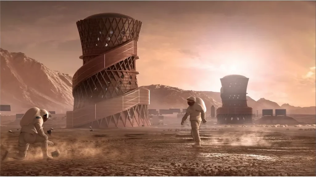 Häuser auf dem Mars, gebaut mit Gelatine und Hefe