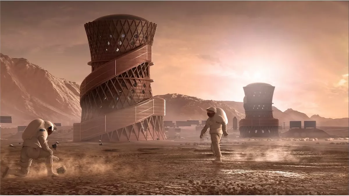 Häuser auf dem Mars, gebaut mit Gelatine und Hefe