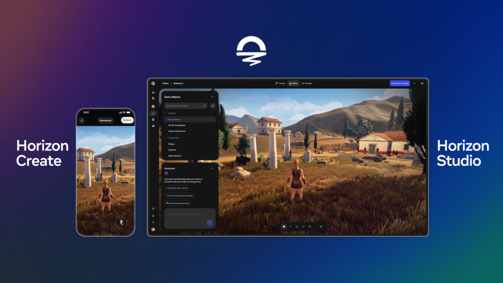 Metas Horizon Create und Horizon Studio zum Erstellen von Spielen mit KI