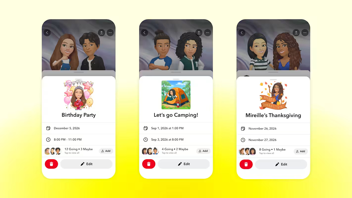 Snapchat macht es einfach, Ihre persönlichen Veranstaltungen zu veranstalten